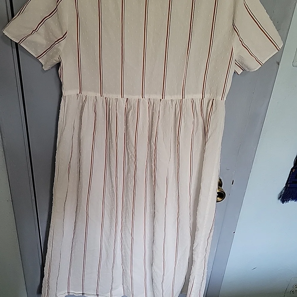 Madewell Striped Button-Up Dress Sz Small - Picture 4 of 7